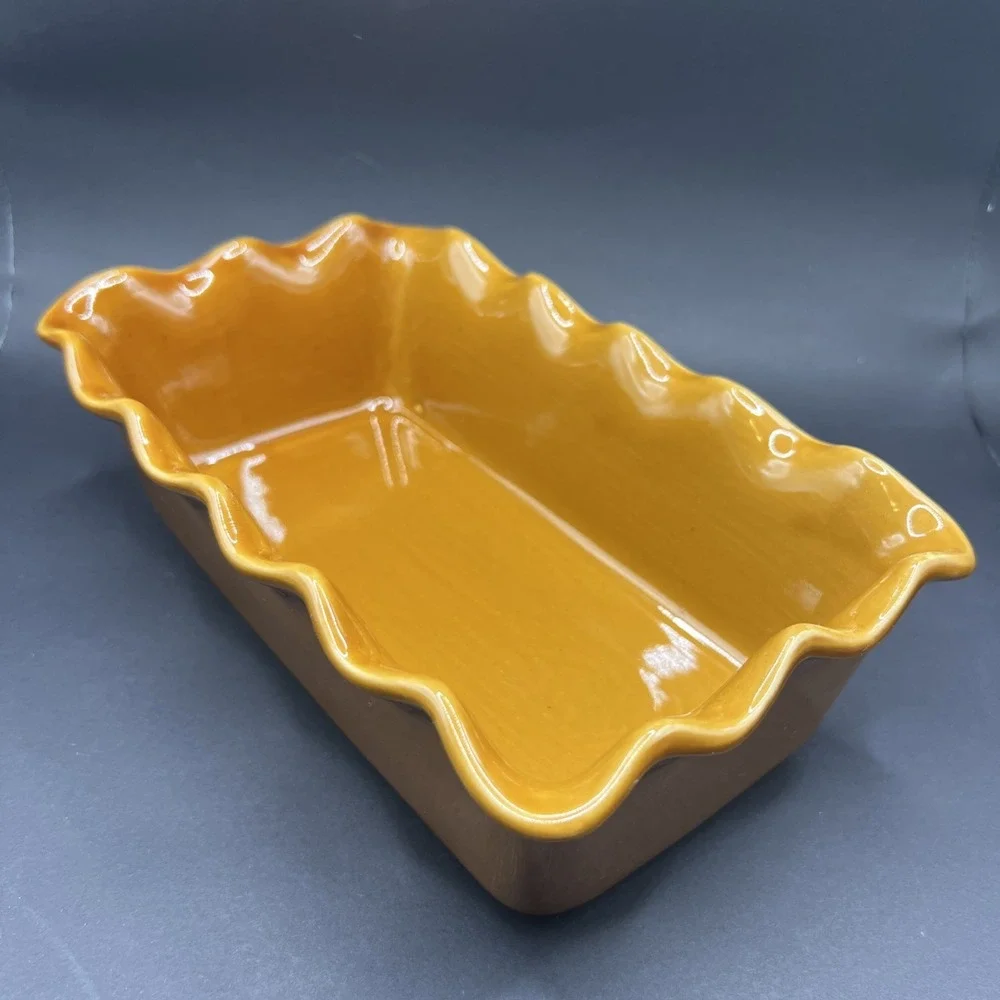 Savinio Designs Stoneware Brown Rectangle Casserole/Bread Baking Dish‎ 9x5x3